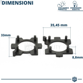 2X Adaptatores del Retenedor Soporte Bombilla para Montaje KIT LED H7 para Mazda
