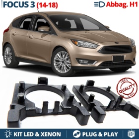 2X Adaptatores del Retenedor Soporte Bombilla para Montaje KIT LED H1 para Ford Focus III (2014-2018) Luces de CARRETERA