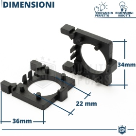2X Adaptatores del Retenedor Soporte Bombilla para Montaje KIT LED H1 para Ford Focus III (2014-2018) Luces de CARRETERA