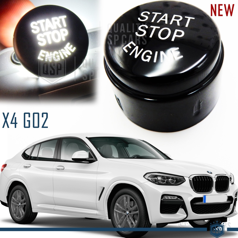 TASTO PULSANTE D'ACCENSIONE MOTORE "START STOP ENGINE" NERO IN ABS PER BMW SERIE X4 ( G02 ) con Tasto OFF, Antigraffio NO IMPRONTA TASTO PULSANTE D'ACCENSIONE MOTORE "START STOP ENGINE" NERO IN ABS PER BMW SERIE X4 ( G02 ) con Tasto OFF, Antigraffio NO IMPRONTA
