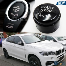 LLAVE BOTÓN DE ENCENDIDO DEL MOTOR NEGRO "START STOP ENGINE" EN ABS PARA BMW SERIE X6 ( F16 F86 ) con Bóton OFF, ANTICHUADO NO HUELLAS
