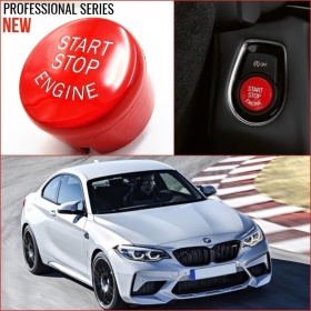 KEY ENGINE IGNITION RED BUTTON "START STOP ENGINE" IN ABS FOR BMW 2 SERIES ( F22 F23 ) with OFF Button, Anti-Scratches NO FOOTPRINT