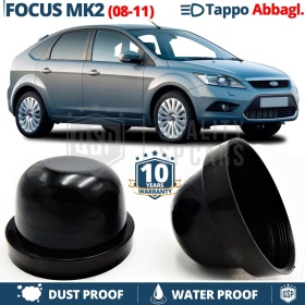 1 TAPPO MAGGIORATO FARI Abbaglianti per FORD FOCUS mk2 Restyling (08-11) Coperchio ANTIPOLVERE Installazione KIT LED E XENON