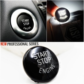 KEY ENGINE IGNITION BLACK BUTTON "START STOP ENGINE" IN ABS FOR BMW VERSIONS E, Anti-Scratches NO FOOTPRINT