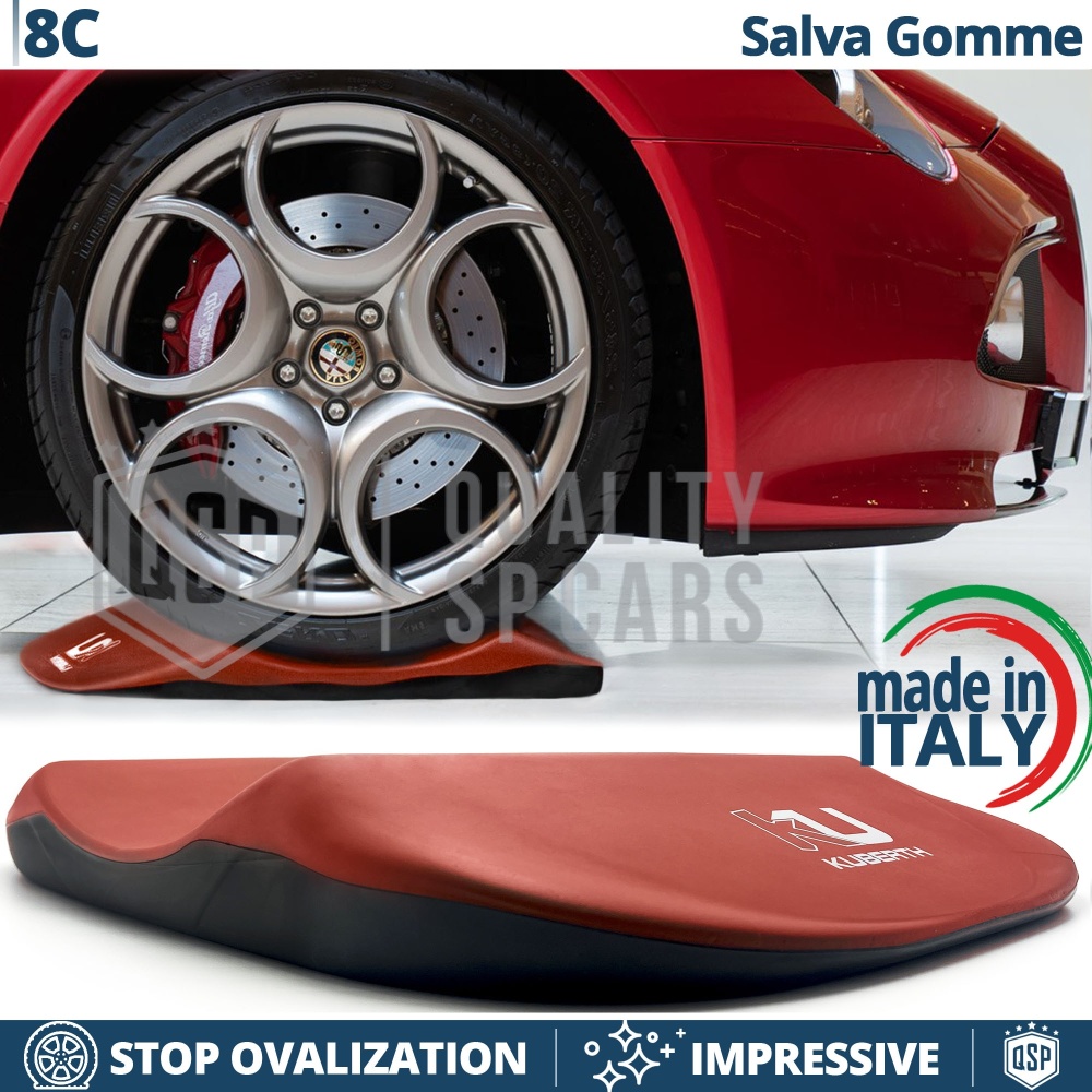 PROTECTORES DE NEUMÁTICOS Rojos para Alfa 8C, Anti Deformación | Originales Kuberth HECHO EN ITALIA