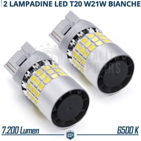 2 Bombillas LED T20 W21W, SIN ERRORES Super CANbus | Luz Blanca Potente | 7200LM Plug & Play