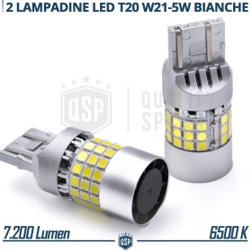 2 Bombillas LED T20 W21/5W, SIN ERRORES Super CANbus | Luz Blanca Potente 7.200LM Plug & Play