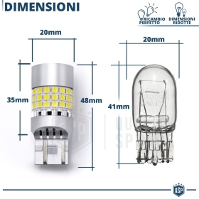 2 Bombillas LED T20 W21/5W, SIN ERRORES Super CANbus | Luz Blanca Potente 7.200LM Plug & Play