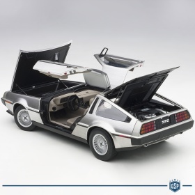 DELOREAN DMC-12 Acabado Satinado, Escala 1:18, Abrible | AUTOart original | Regreso al futuro