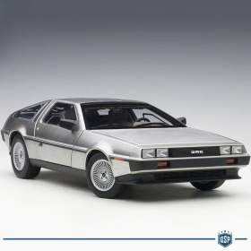DELOREAN DMC-12 Acabado Satinado, Escala 1:18, Abrible | AUTOart original | Regreso al futuro