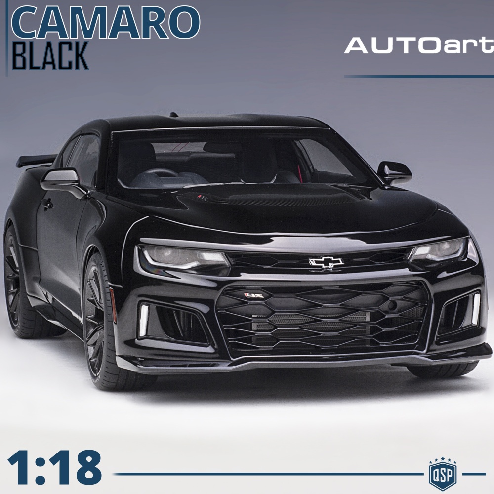 CHEVROLET CAMARO ZL1 Black Model, 1:18 Scale, Openable | Original AUTOart CHEVROLET CAMARO ZL1 Black Model, 1:18 Scale, Openable | Original AUTOart
