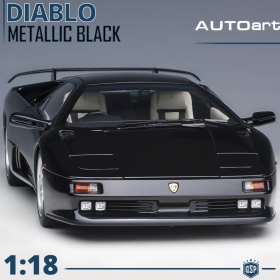 Modelo LAMBORGHINI DIABLO SE30 Negro Intenso Metálico, Escala 1:18, Abrible | AUTOart original