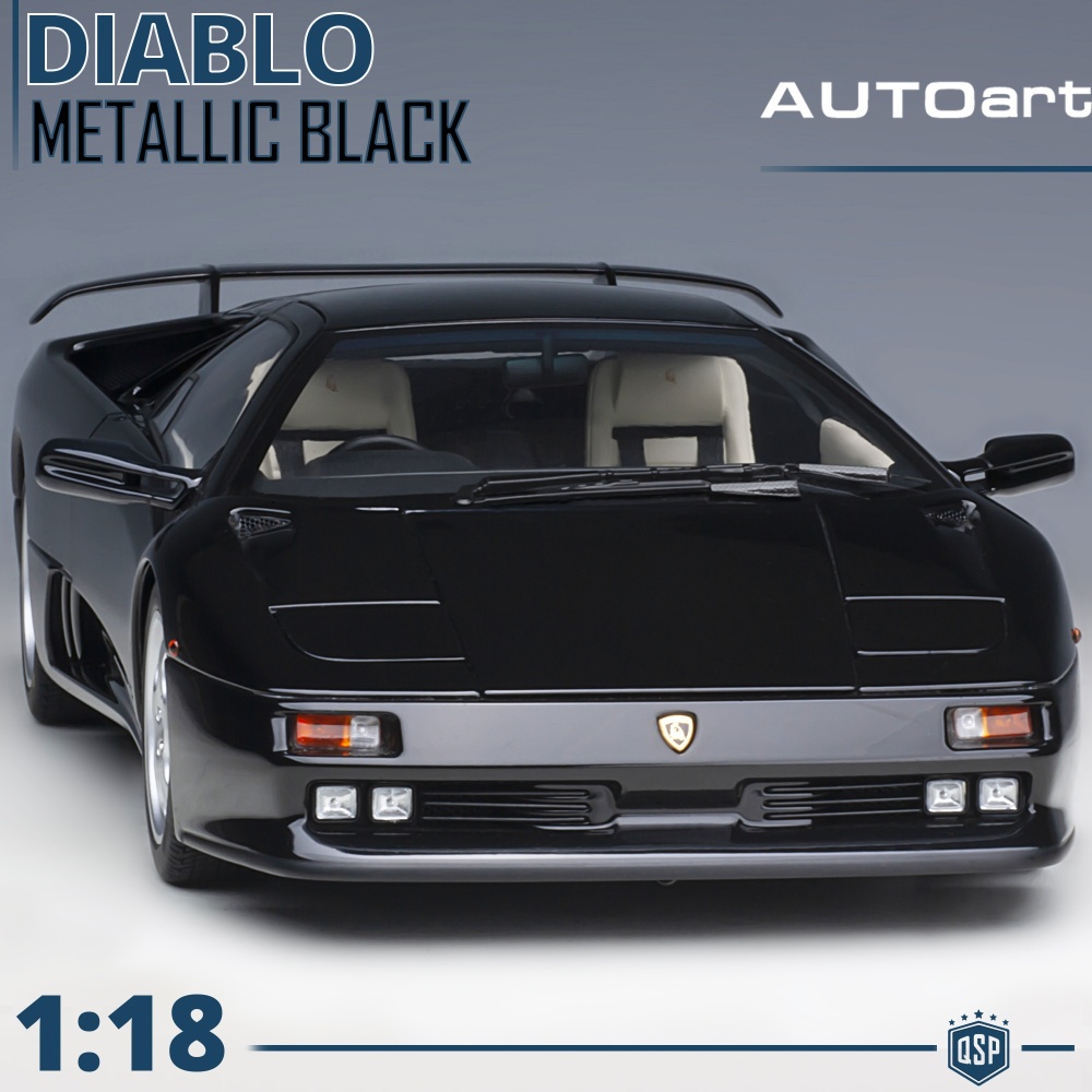 LAMBORGHINI DIABLO SE30 Deep Black Metallic Model, 1:18 Scale, Openable | Original AUTOart LAMBORGHINI DIABLO SE30 Deep Black Metallic Model, 1:18 Scale, Openable | Original AUTOart