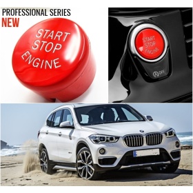 LLAVE BOTÓN DE ENCENDIDO DEL MOTOR ROJO "START STOP ENGINE" EN ABS PARA BMW SERIE X1 ( F48) con Bóton OFF, ANTICHUADO NO HUELLAS