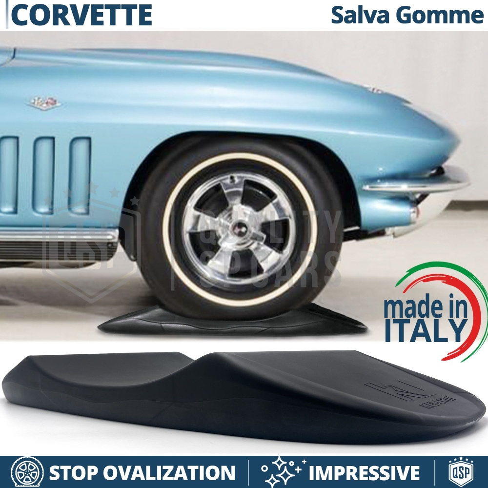PROTECTORES DE NEUMÁTICOS Anti Deformación Negros para Chevrolet Corvette C1, C2 | Originales Kuberth HECHO EN ITALIA