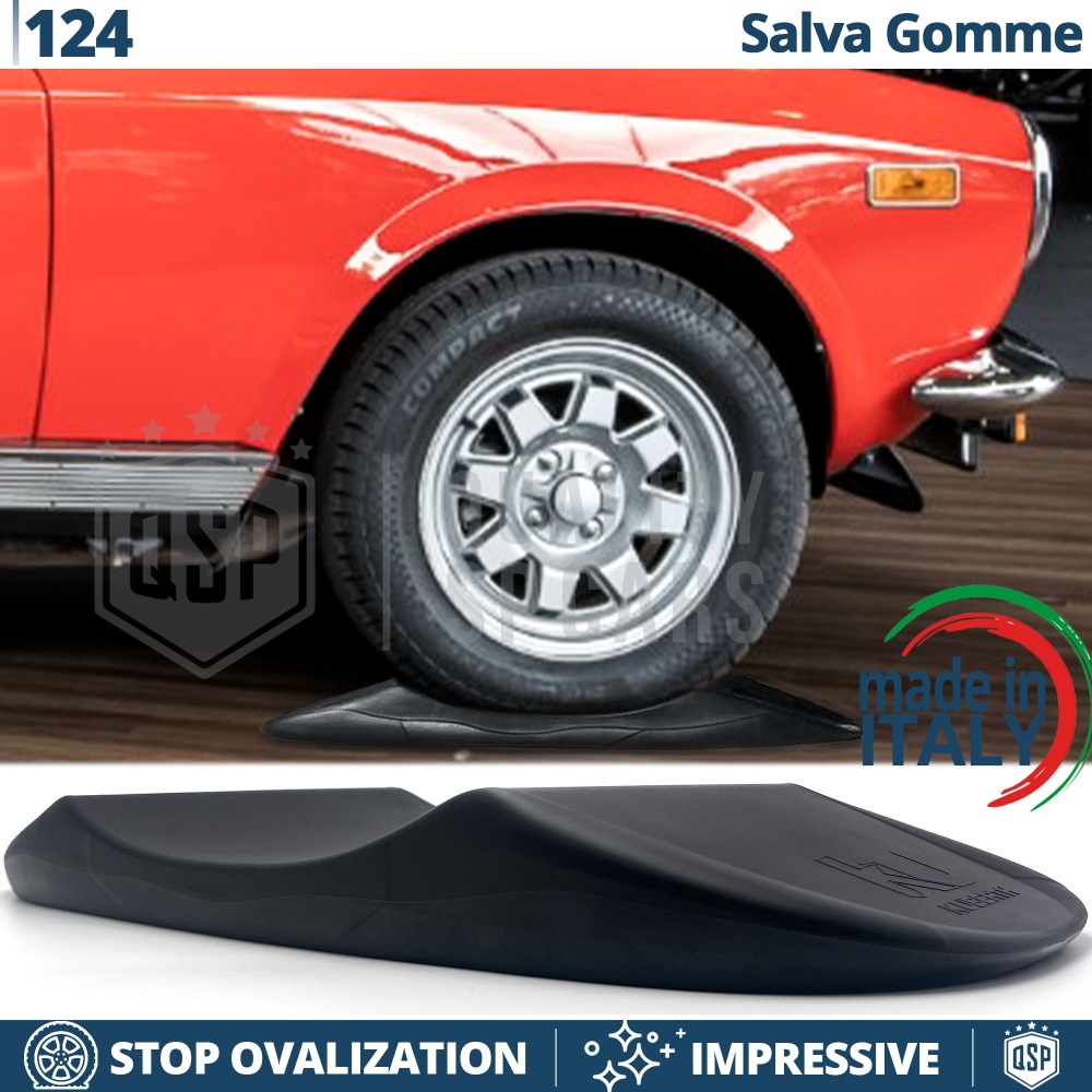 PROTECTORES DE NEUMÁTICOS Anti Deformación Negros para Fiat 124 | Originales Kuberth HECHO EN ITALIA