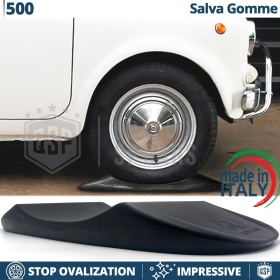 PROTECTORES DE NEUMÁTICOS Anti Deformación Negros para Fiat 500 | Originales Kuberth HECHO EN ITALIA