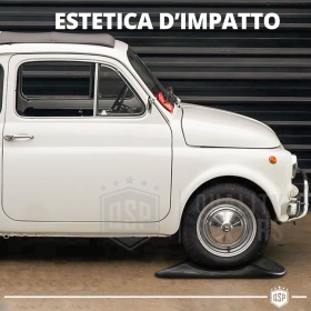 PROTECTORES DE NEUMÁTICOS Anti Deformación Negros para Fiat 500 | Originales Kuberth HECHO EN ITALIA
