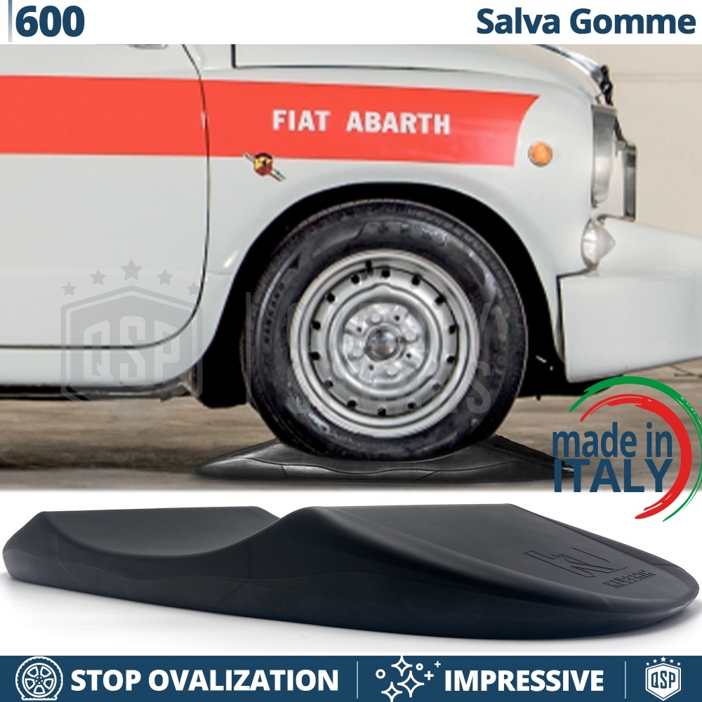 PROTECTORES DE NEUMÁTICOS Anti Deformación Negros para Fiat 600 | Originales Kuberth HECHO EN ITALIA