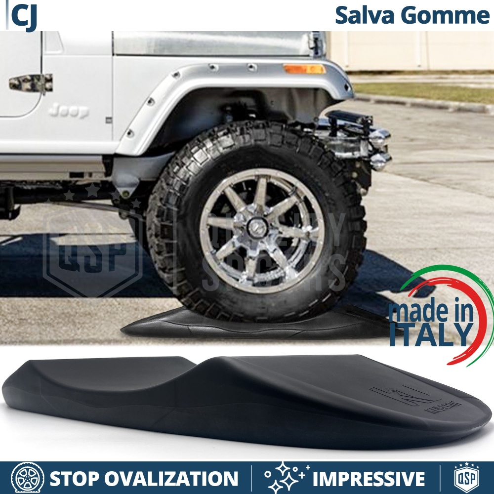 PROTECTORES DE NEUMÁTICOS Anti Deformación Negros para Jeep Willys CJ | Originales Kuberth HECHO EN ITALIA