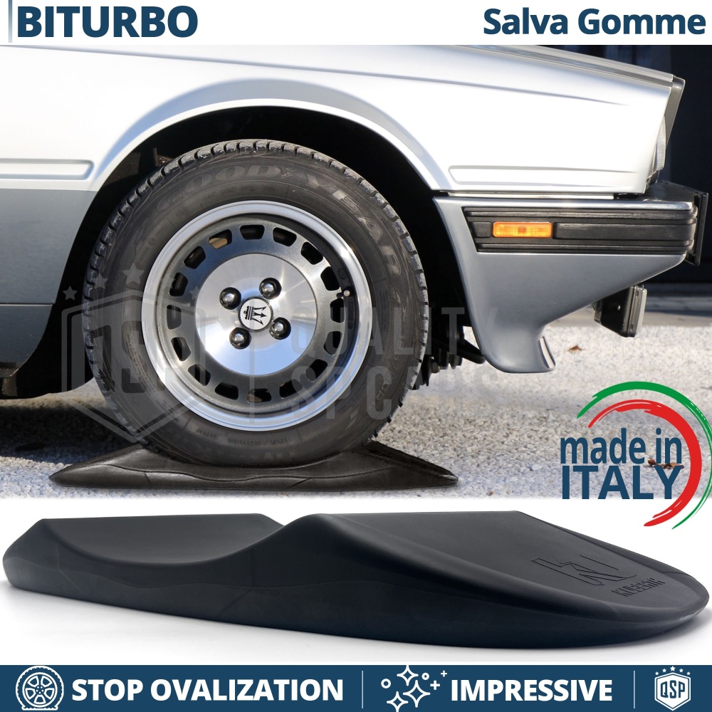 PROTECTORES DE NEUMÁTICOS Anti Deformación Negros para Maserati Biturbo | Originales Kuberth HECHO EN ITALIA