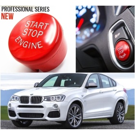 LLAVE BOTÓN DE ENCENDIDO DEL MOTOR ROJO "START STOP ENGINE" EN ABS PARA BMW SERIE X4 ( F26 ) con Bóton OFF, ANTICHUADO NO HUELLAS