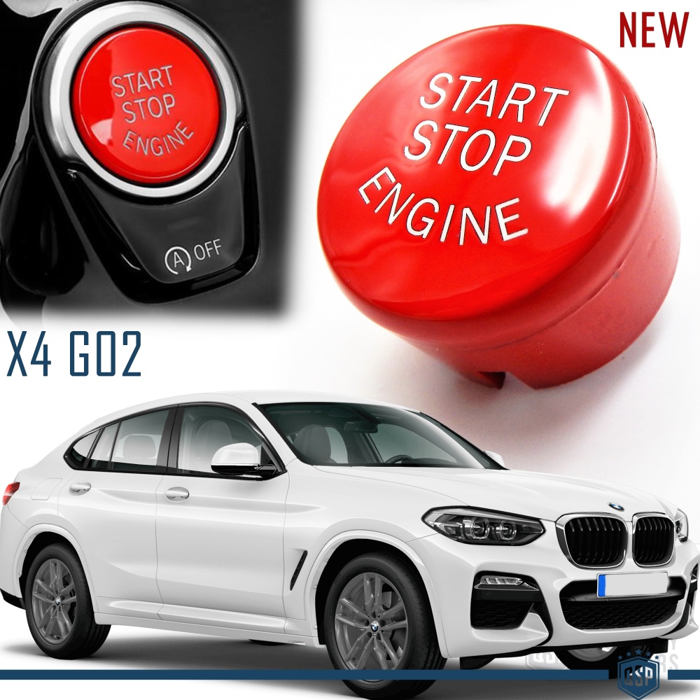 KEY ENGINE IGNITION RED BUTTON "START STOP ENGINE" IN ABS FOR BMW X4 SERIES ( G02 ) with OFF Button, Anti-Scratches NO FOOTPRINT KEY ENGINE IGNITION RED BUTTON "START STOP ENGINE" IN ABS FOR BMW X4 SERIES ( G02 ) with OFF Button, Anti-Scratches NO FOOTPRINT