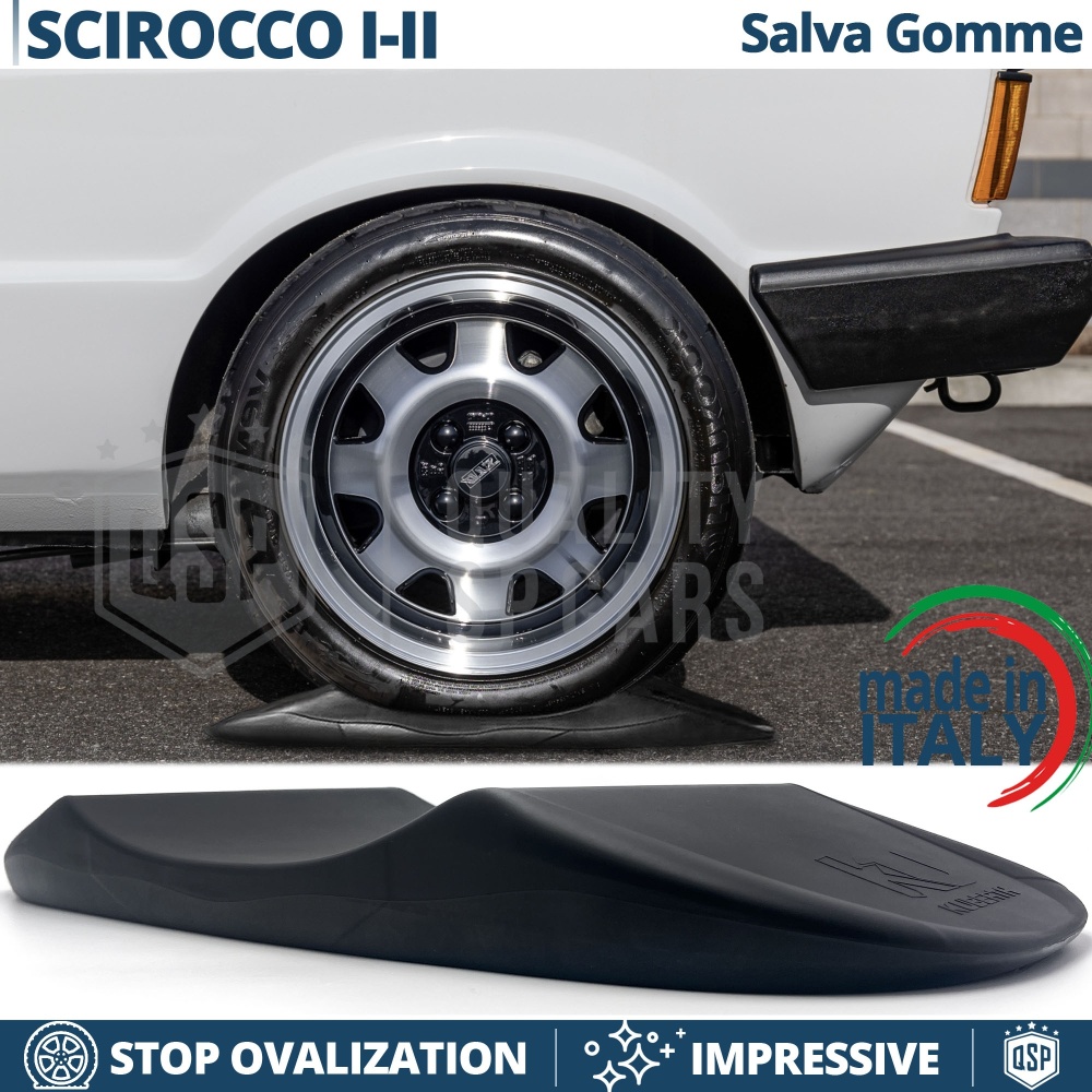 PROTECTORES DE NEUMÁTICOS Anti Deformación Negros para Volkswagen Scirocco 1, 2 | Originales Kuberth HECHO EN ITALIA