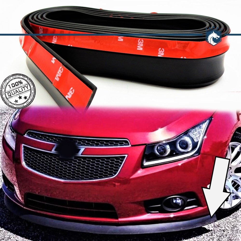 Klebender SPOILER FÜR CHEVROLET CRUZE-EPICA-MALIBU, Stoßstangenlippe oder Seitenschweller aus SCHWARZEM EPDM
