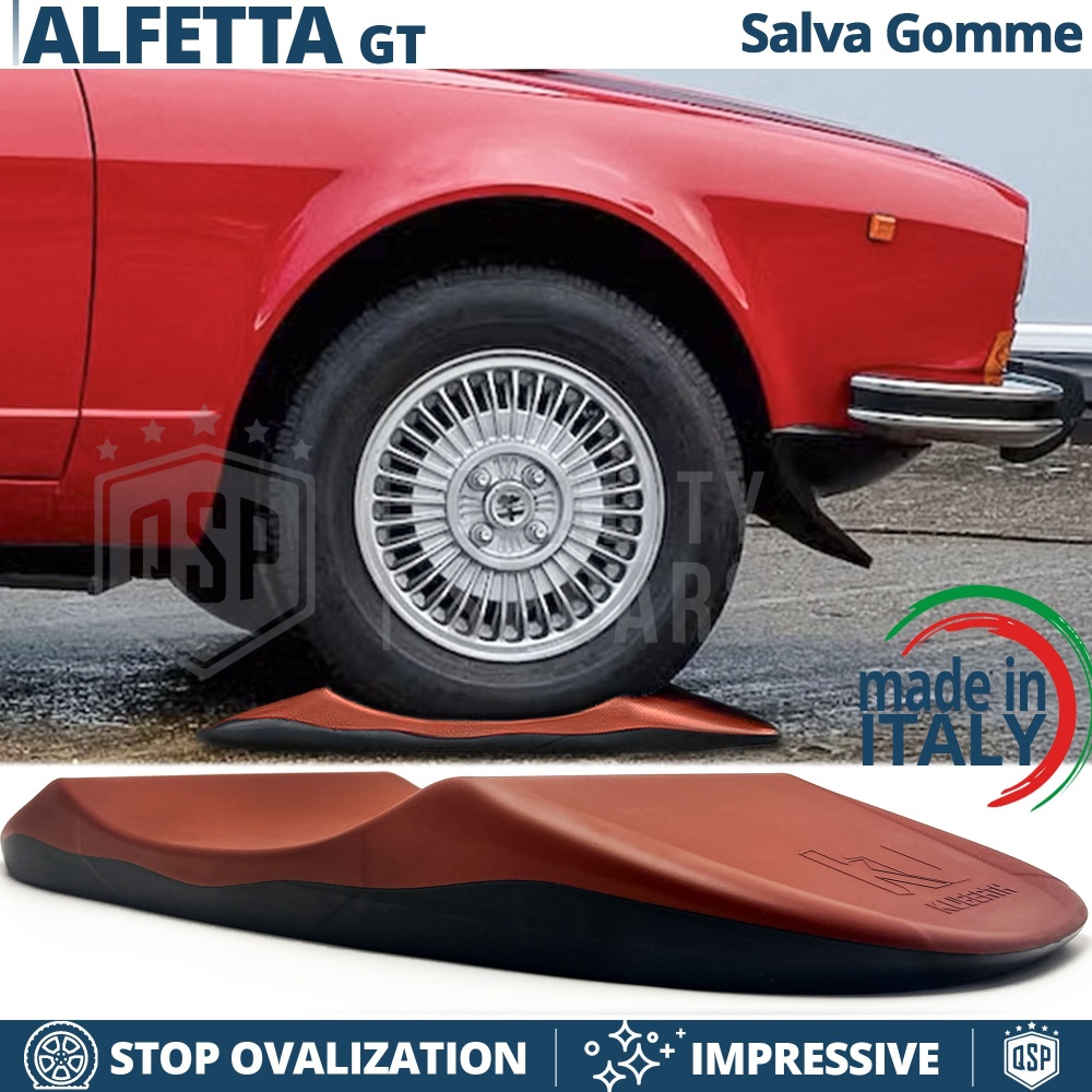 Red TIRE CRADLES Flat Stop Protector, for Alfa Alfetta GT | Original Kuberth MADE IN ITALY
