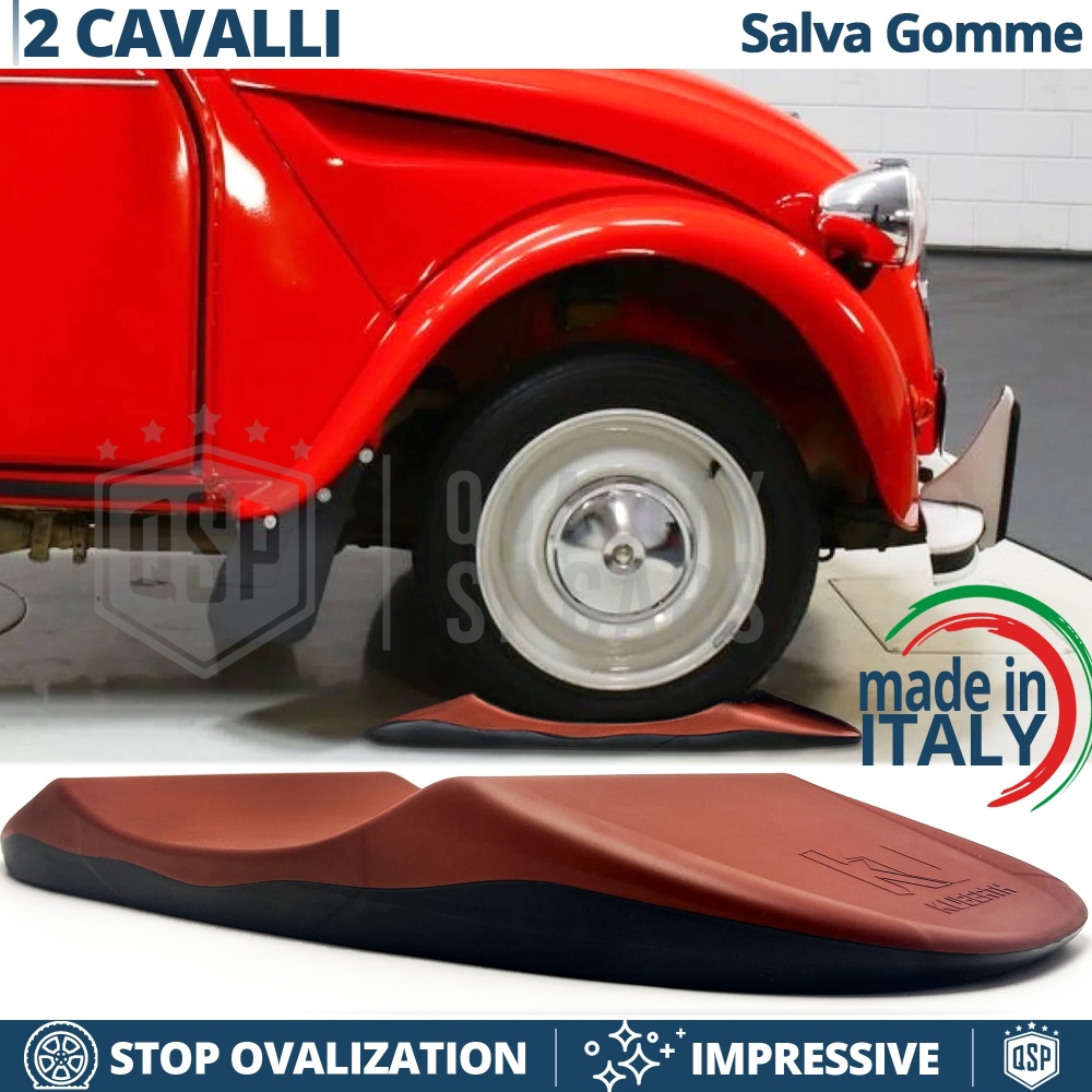 PROTECTORES DE NEUMÁTICOS Anti Deformación, Rojos para Citroen 2CV | Originales Kuberth HECHO EN ITALIA