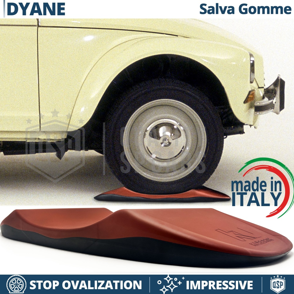 PROTECTORES DE NEUMÁTICOS Anti Deformación, Rojos para Citroen Dyane | Originales Kuberth HECHO EN ITALIA