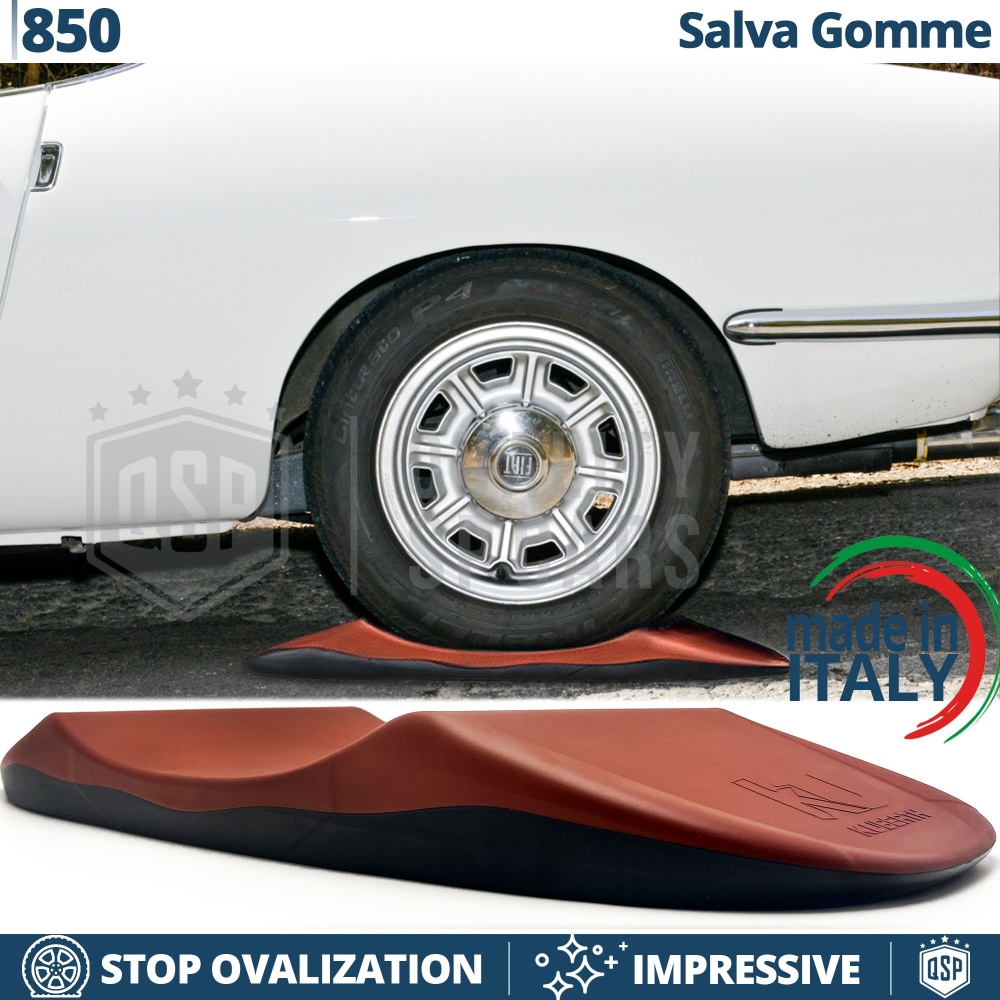 PROTECTORES DE NEUMÁTICOS Anti Deformación, Rojos para Fiat 850 | Originales Kuberth HECHO EN ITALIA