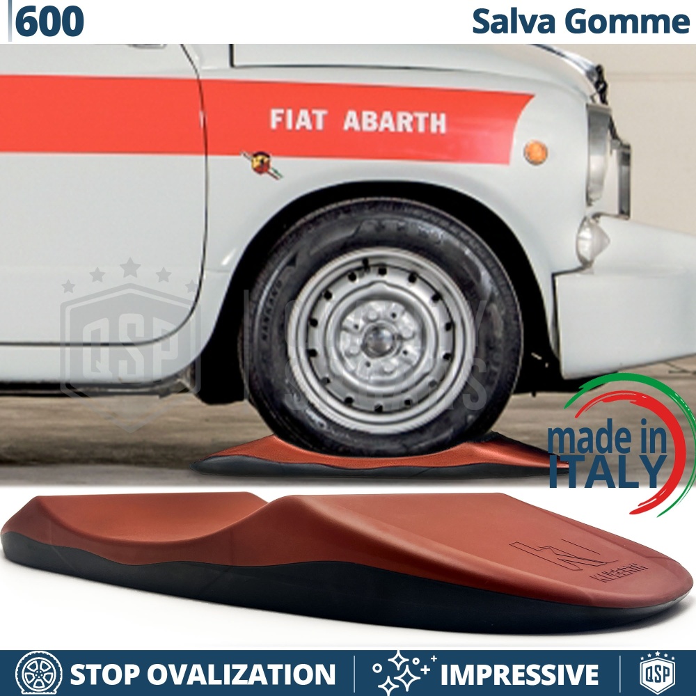 PROTECTORES DE NEUMÁTICOS Anti Deformación, Rojos para Fiat 600 | Originales Kuberth HECHO EN ITALIA