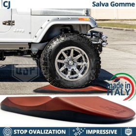 PROTECTORES DE NEUMÁTICOS Anti Deformación, Rojos para Jeep Willys CJ | Originales Kuberth HECHO EN ITALIA
