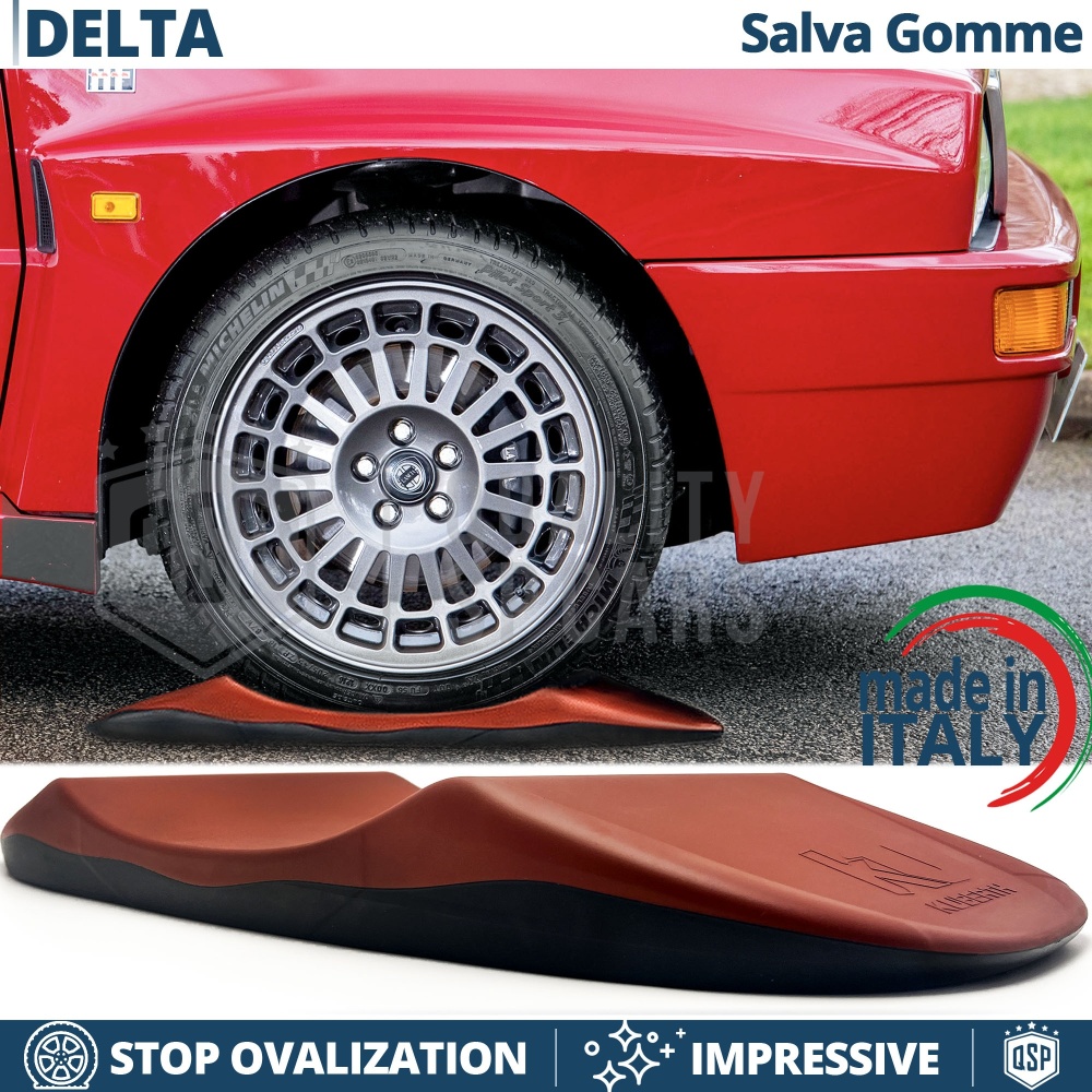 PROTECTORES DE NEUMÁTICOS Anti Deformación, Rojos para Lancia Delta HF Integrale | Originales Kuberth HECHO EN ITALIA
