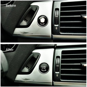 KEY ENGINE IGNITION BLACK BUTTON "START STOP ENGINE" IN ABS FOR BMW VERSIONS E, Anti-Scratches NO FOOTPRINT