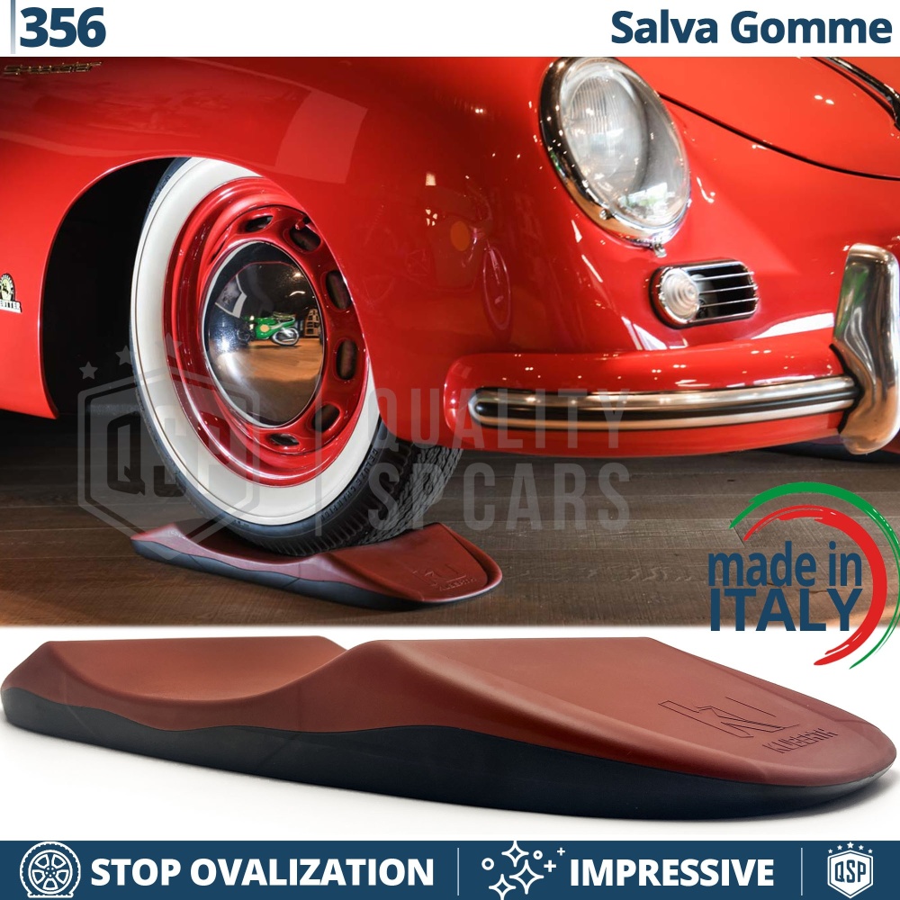 PROTECTORES DE NEUMÁTICOS Anti Deformación, Rojos para Porsche 356 | Originales Kuberth HECHO EN ITALIA