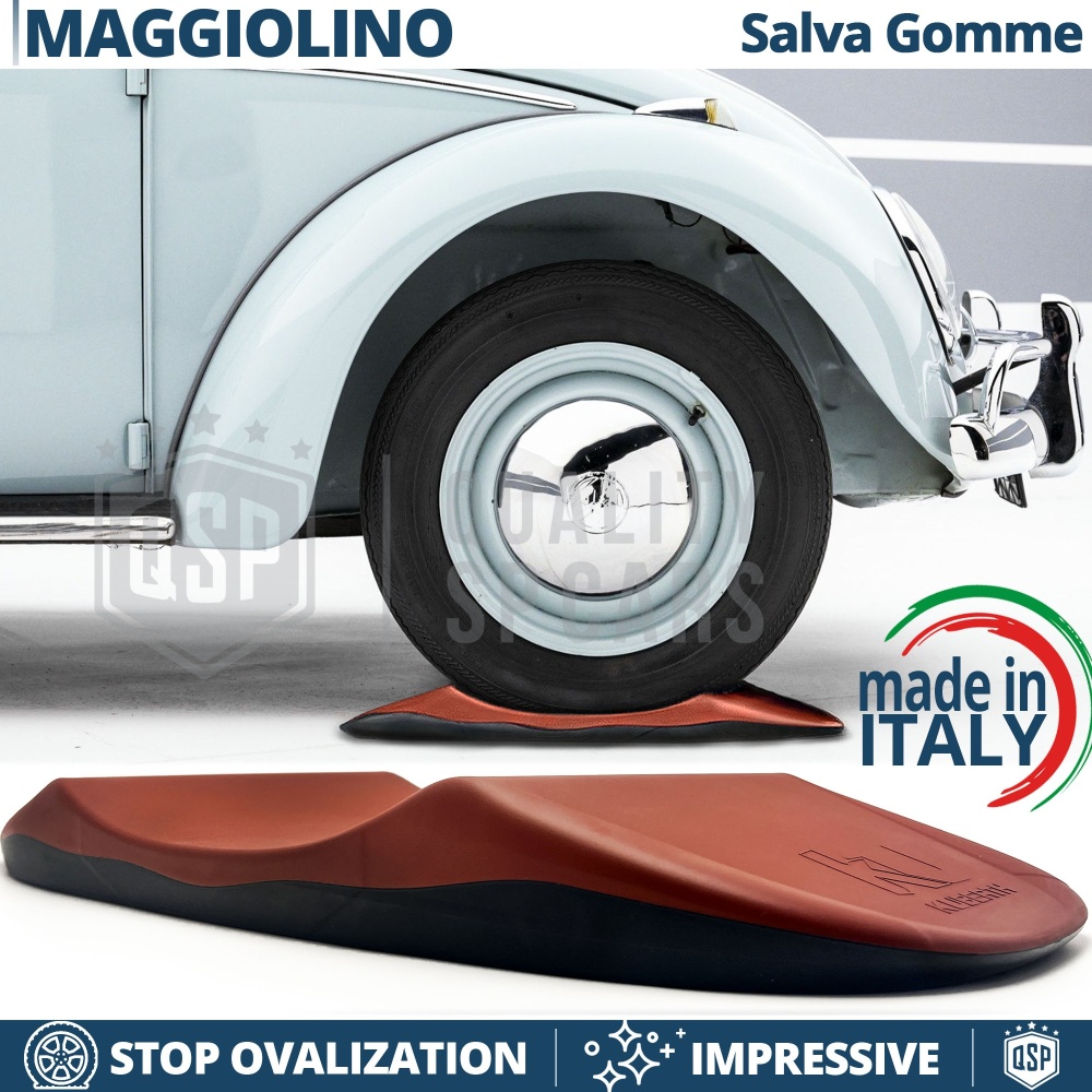 PROTECTORES DE NEUMÁTICOS Anti Deformación, Rojos para Volkswagen Maggiolino Classic | Originales Kuberth HECHO EN ITALIA
