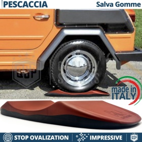 PROTECTORES DE NEUMÁTICOS Anti Deformación, Rojos para Volkswagen Pescaccia Tipo 181 | Originales Kuberth HECHO EN ITALIA