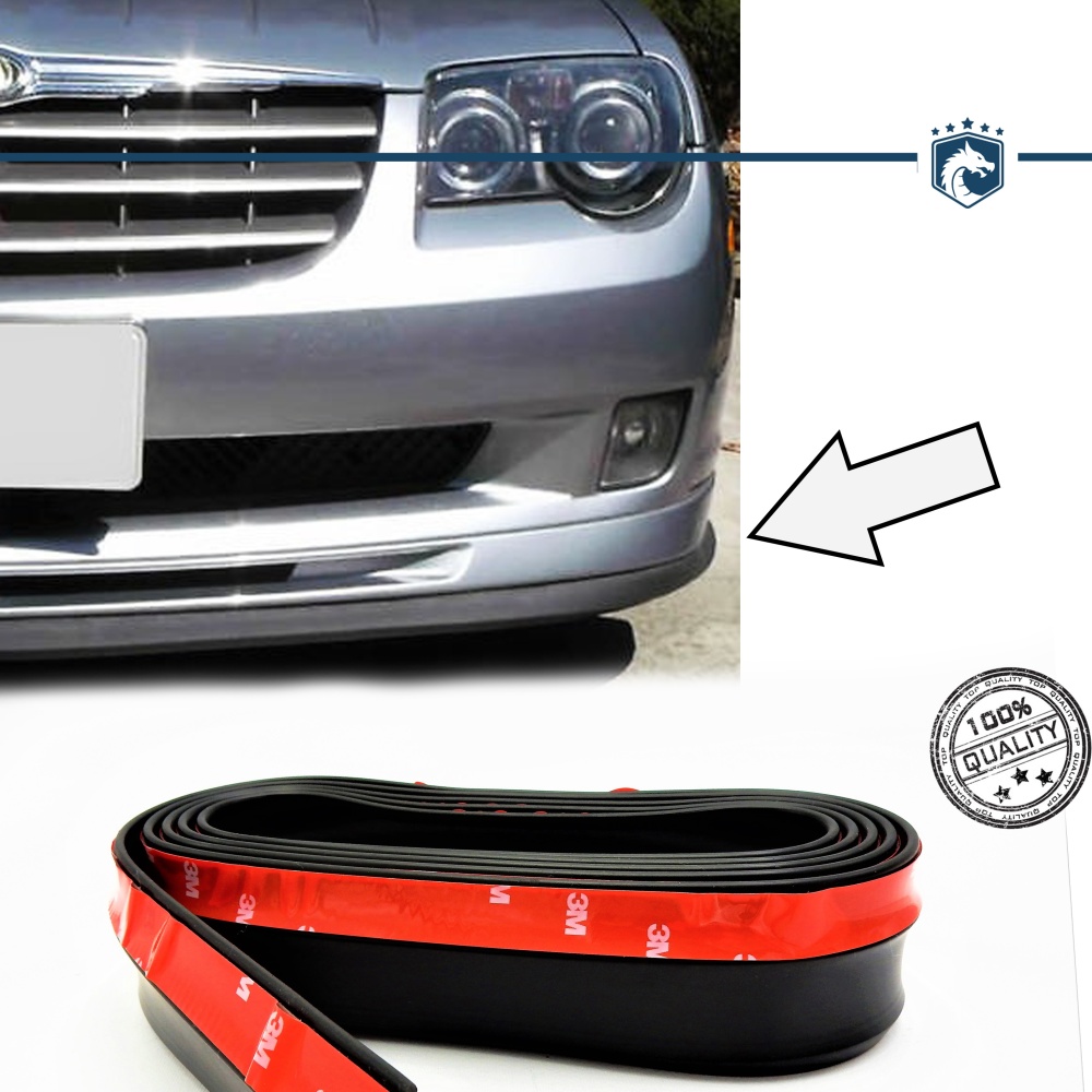 SPOILER Alerón Adhesivo PARA CHRYSLER CROSSFIRE-CRUISER-VOYAGER LABIO parachoques LIP o Faldones Laterales en EPDM NEGRO flexible SPOILER Alerón Adhesivo PARA CHRYSLER CROSSFIRE-CRUISER-VOYAGER LABIO parachoques LIP o Faldones Laterales en EPDM NEGRO flexible