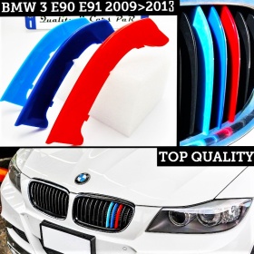 3x RIÑONES REJILLA para BMW SERIE 3 (E90 E91) DESDE 2009- FACELIFT en colores M Sport