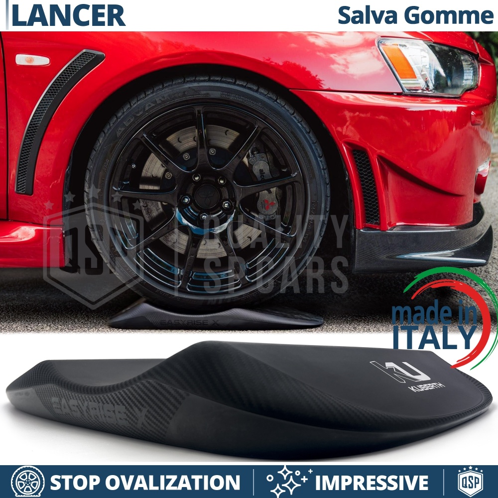 PROTECTORES DE NEUMÁTICOS Carbono para Mitsubishi Lancer EVO, Anti Deformación | Originales Kuberth HECHO EN ITALIA