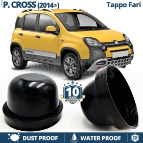 1 Deeper HEADLIGHT CLOSING CAP for FIAT PANDA CROSS 319 (2014-) DUST WATER Cover for Kit Led Xenon installation