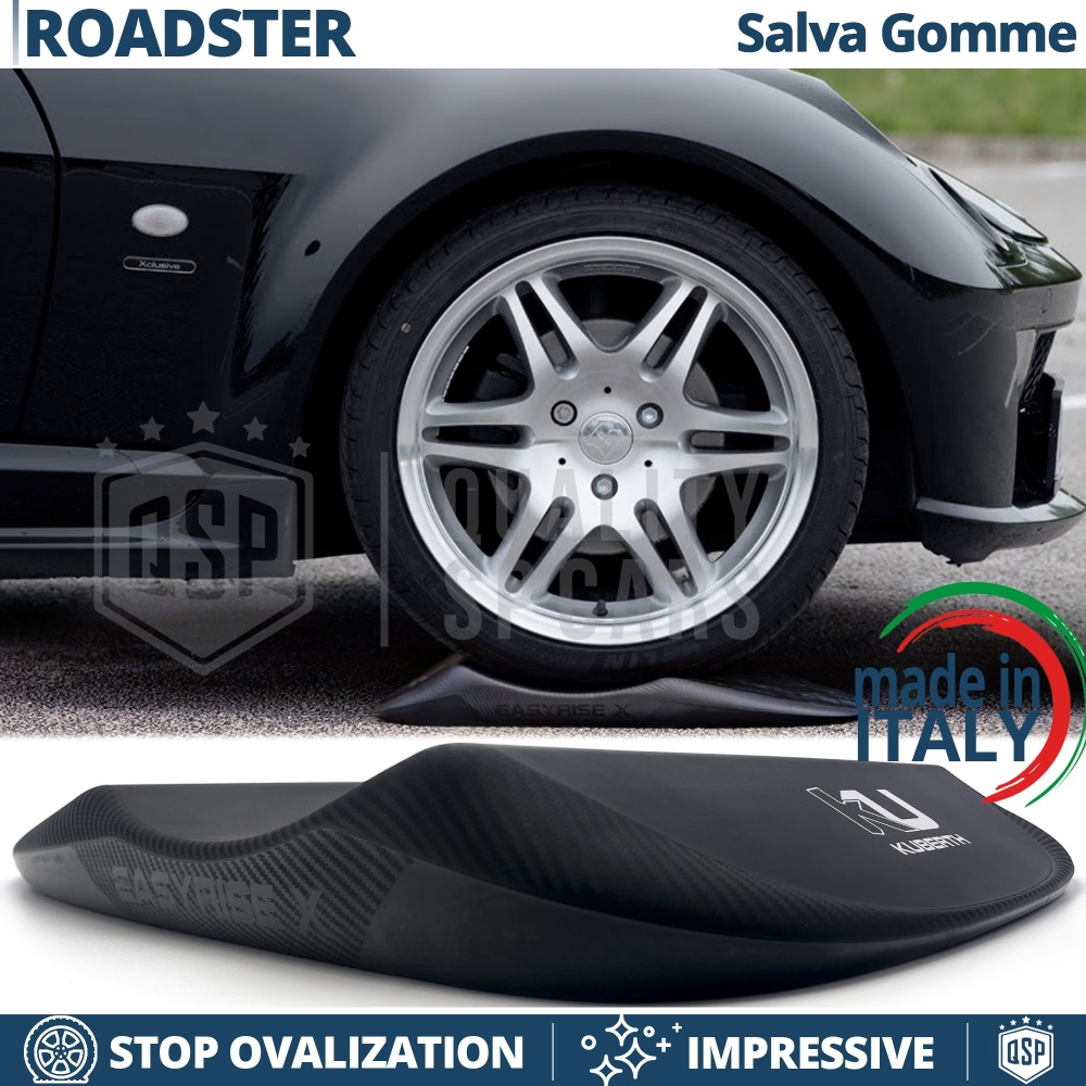 Rampes de PRÉVENTION PNEUS PLATS Carbone, pour Smart Roadster | Originaux Kuberth FABRIQUÉ EN ITALIE