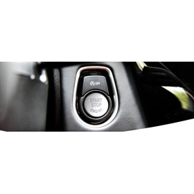KEY ENGINE IGNITION SILVER BUTTON "START STOP ENGINE" IN ABS FOR BMW 2 SERIES ( F22 F23 ) with OFF Button, Anti-Scratches NO FOOTPRINT