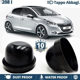 1 SCHEINWERFER Abdeckkappe Abdeckung ABS für PEUGEOT 208 (2012-) Fernlicht Kit Led xenon Umbau Ersatz