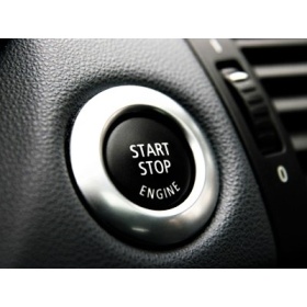 KEY ENGINE IGNITION BLACK BUTTON "START STOP ENGINE" IN ABS FOR BMW VERSIONS E, Anti-Scratches NO FOOTPRINT