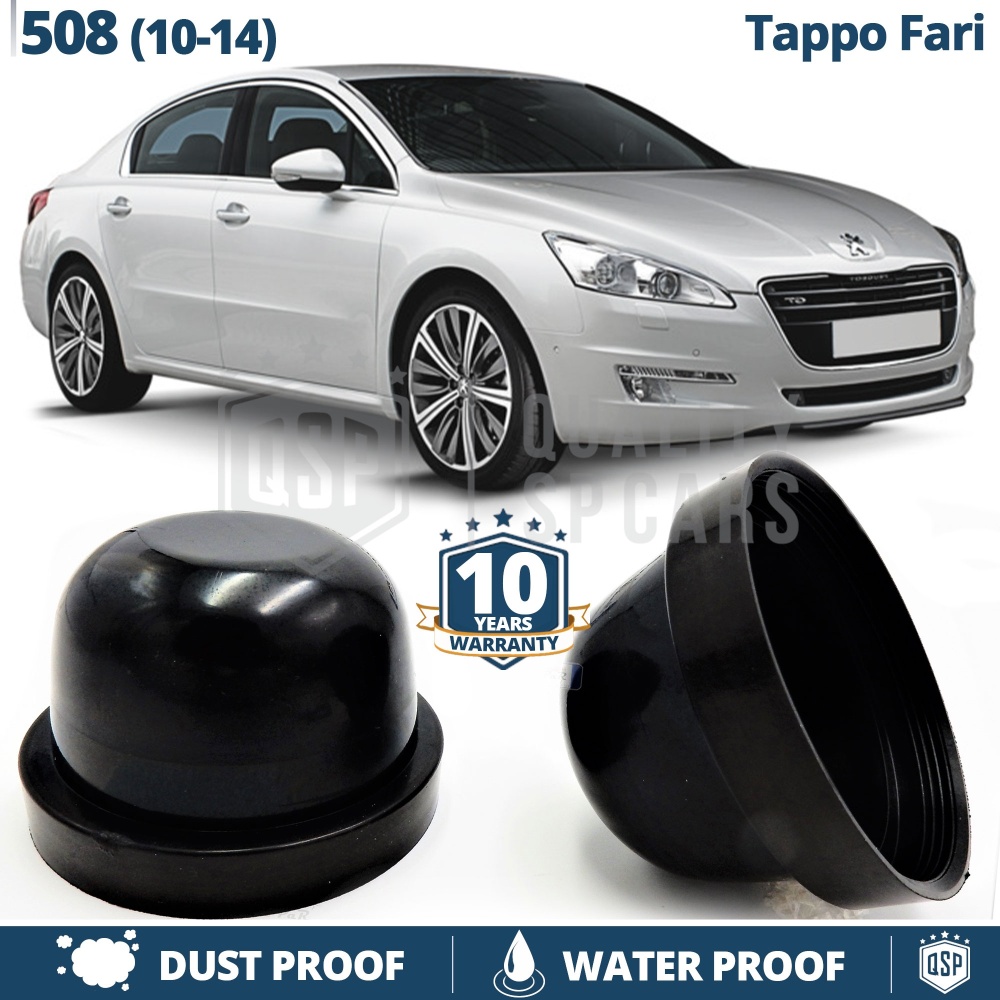 1 Deeper HEADLIGHT CLOSING CAP per PEUGEOT 508 I (10-14) DUST WATER Cover for Kit Led Xenon installation