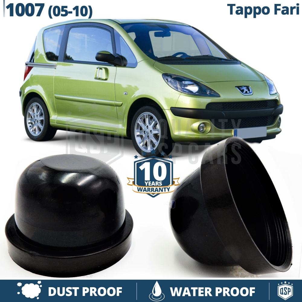 1 Deeper HEADLIGHT CLOSING CAP for PEUGEOT 1007 (05-10) DUST WATER Cover for Kit Led Xenon installation